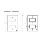 Kit Conjunto Interruptor 4x2 | 2 Teclas Paralelo 10a 250v 10